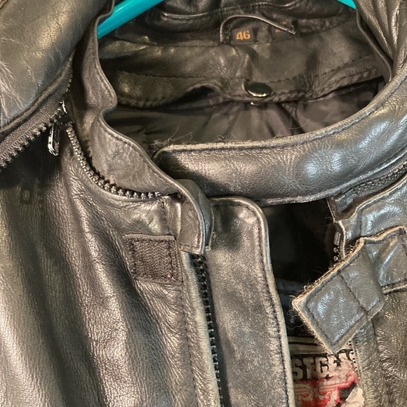 Vintage First Gear Hein Gericke Leather motorcycle jacket with forearm armor - Picture 8 of 16